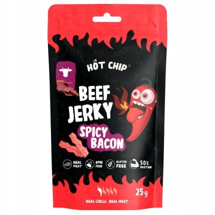Hot Chip Beef Jerky Spicy Bacon 25g