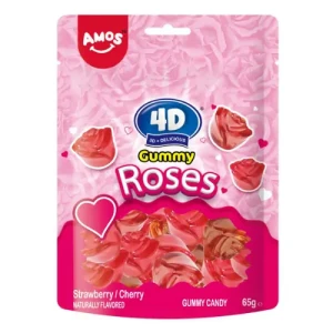 Amos 4D Fruit Gummy Roses 65g