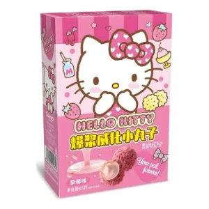 Qi Hello Kitty Strawberry Lava Crispy Rice Balls 65g